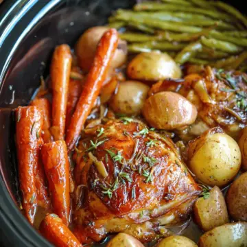 Slow Cooker Honey Garlic Chicken and Veggies