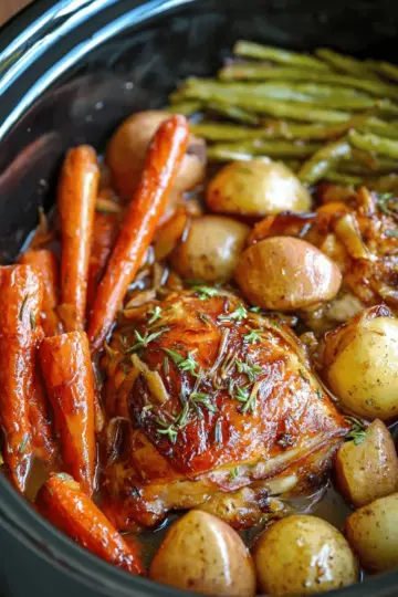 Slow Cooker Honey Garlic Chicken and Veggies