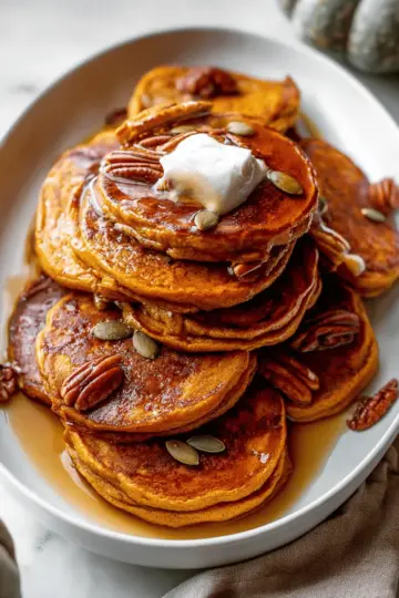 Pumpkin Pancakes (Thick & Flavorful!)