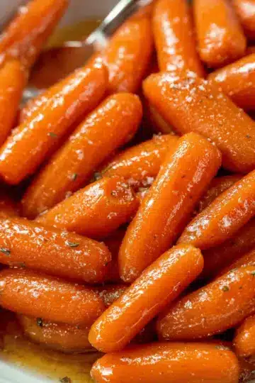 Slow Cooker Maple & Brown Sugar Glazed Carrots