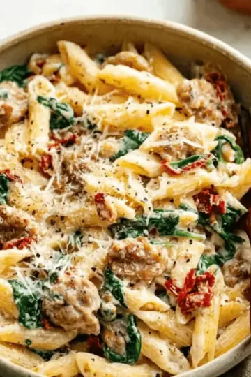 Creamy Tuscan Sausage Pasta