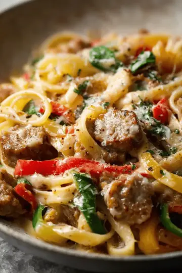 Creamy Sausage and Peppers Pasta