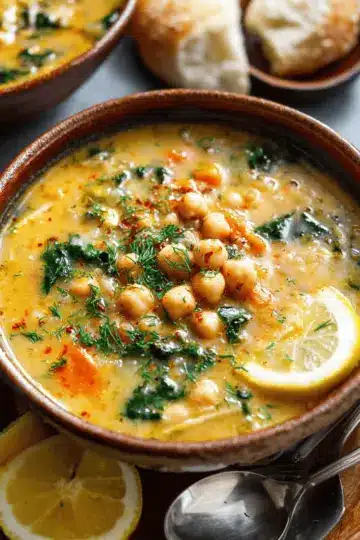 Lemony Greek Chickpea Soup