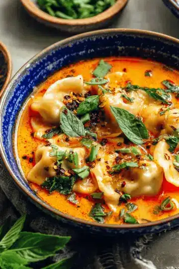 Red Curry Dumpling Soup