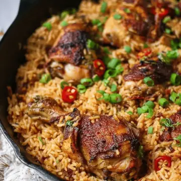 One Pot Caribbean Jerk Chicken & Rice