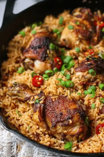 One Pot Caribbean Jerk Chicken & Rice