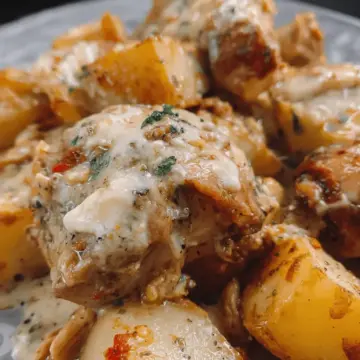 Crockpot Garlic Parmesan Chicken and Potatoes