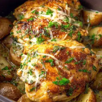 Slow Cooker Garlic Parmesan Chicken