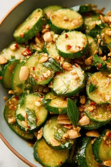 Spicy Peanut Cucumber Salad