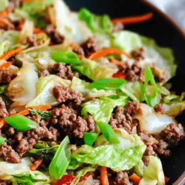 Keto Mongolian Ground Beef and Cabbage
