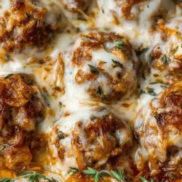 Cheesy French Onion Meatballs