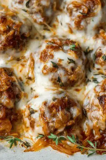 Cheesy French Onion Meatballs