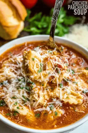 Slow Cooker Chicken Parmesan Soup