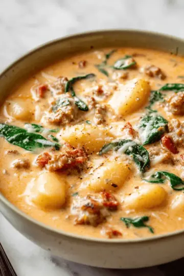 Creamy Italian Sausage Gnocchi Soup