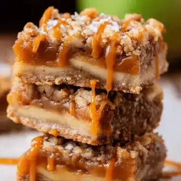 Salted Caramel Apple Bars