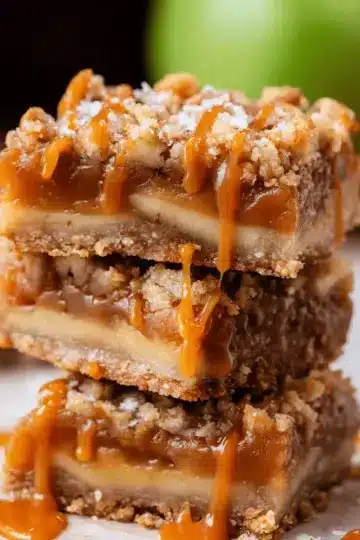 Salted Caramel Apple Bars