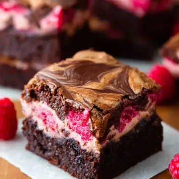 Raspberry Swirl Chocolate Brownies