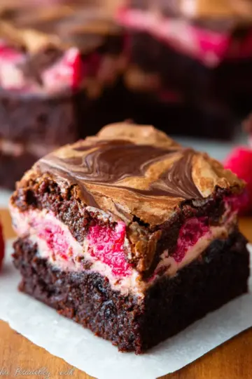 Raspberry Swirl Chocolate Brownies