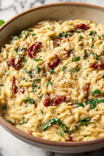 Creamy Tuscan Orzo