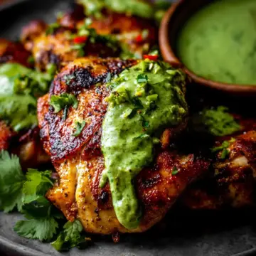 Peruvian Chicken with Green Sauce (Aji Verde)