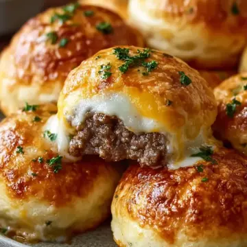 Garlic Parmesan Cheeseburger Bombs Recipe