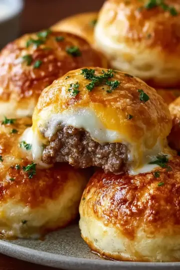 Garlic Parmesan Cheeseburger Bombs Recipe