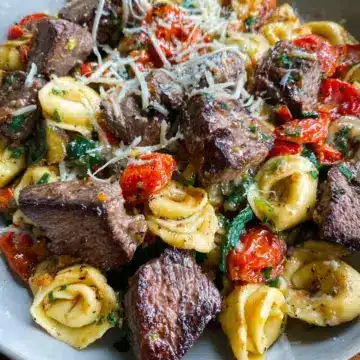 Garlic Parmesan Steak Tortellini