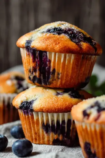 Sour Cream Blueberry Muffins