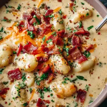 Bacon Cheddar Gnocchi Soup