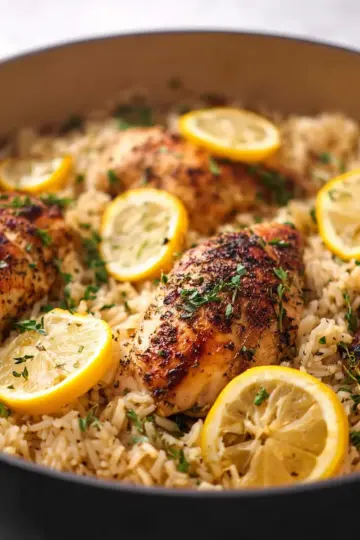 One Pot Lemon Herb Chicken and Rice