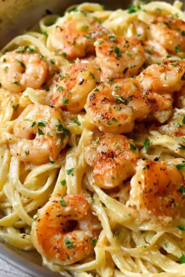 Creamy Garlic Shrimp Pasta