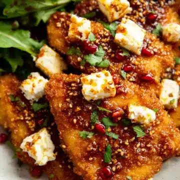 Crispy Hot Honey Feta Chicken