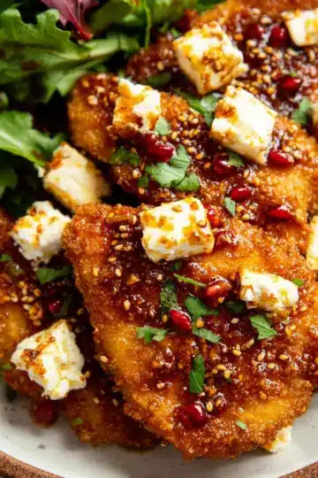 Crispy Hot Honey Feta Chicken