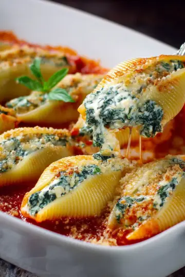 Spinach and Ricotta Stuffed Shells