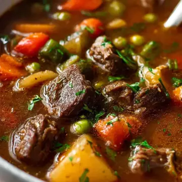 Vegetable Beef Soup (Fall apart beef!)