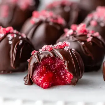 Chocolate-Covered Raspberry Bites