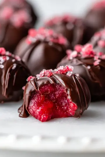 Chocolate-Covered Raspberry Bites