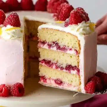 Lemon Raspberry Layer Cake