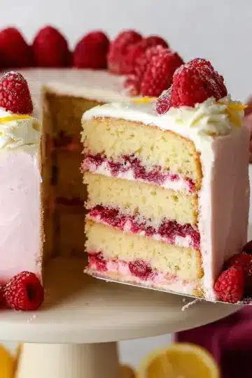 Lemon Raspberry Layer Cake