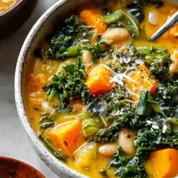 Butternut Squash, Kale and White Bean Soup