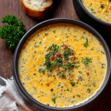Hearty Cheddar Garlic Herb Potato Soup