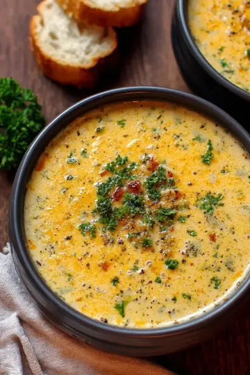 Hearty Cheddar Garlic Herb Potato Soup
