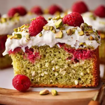 Raspberry Pistachio Cake