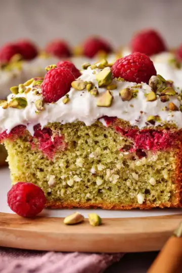 Raspberry Pistachio Cake