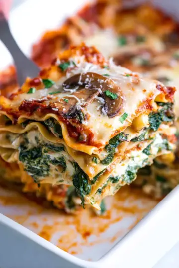 Spinach Mushroom Lasagna