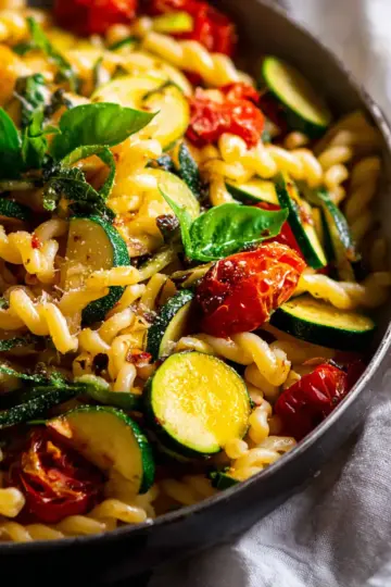 Pasta with Zucchini and Tomatoes