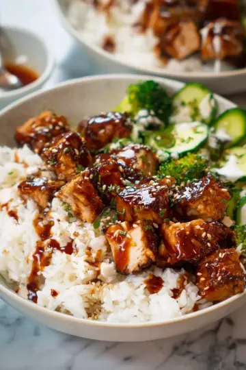 Sticky Chicken Rice Bowls