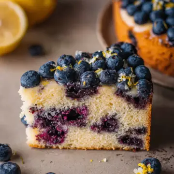 Easy Vegan Lemon Blueberry Cake