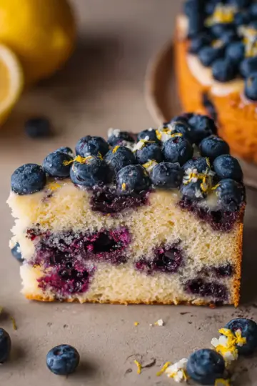Easy Vegan Lemon Blueberry Cake
