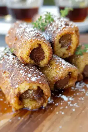 French Toast Roll-ups with Sausage